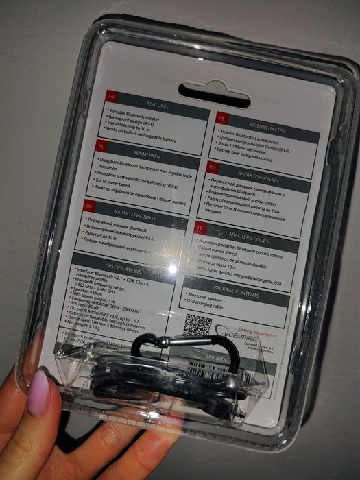 Nowy głośnik przenośny bluetooth Gembird
