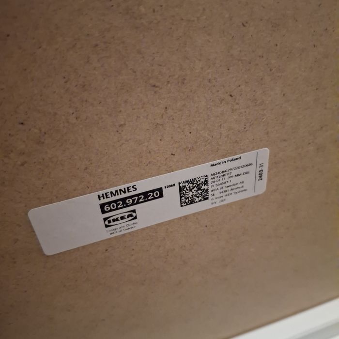 Ikea HEMNES lite drewno ciężka półka rtv regał szafka