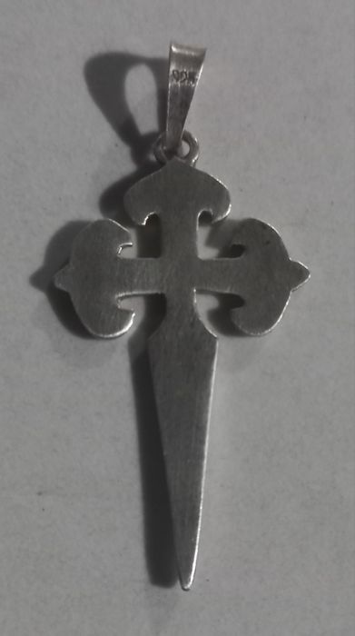 PRATA pendente cruz St. Tiago