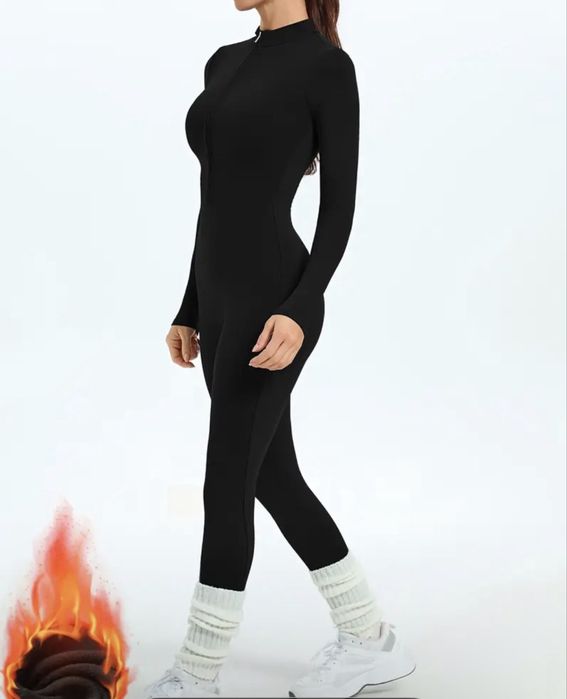 Зимний, осенний  теплый флисовый комбинезон