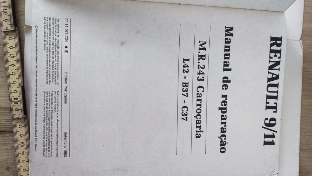 Renault 9/11 Manual de Reparação Antigo