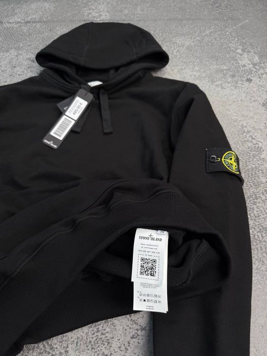 Худі Stone Island 1:1 оригінал чорна премімум якість чоловіча жіноча унісекс кофта стон айленд