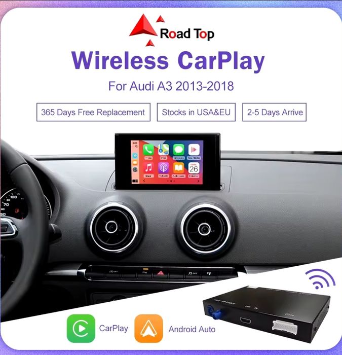 Sistema carplay e Apple car de fácil montagem