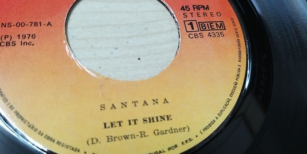 Vinil 45' Santana.