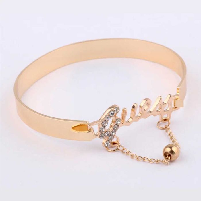 Bransoletka damska z napisem Guess Gold