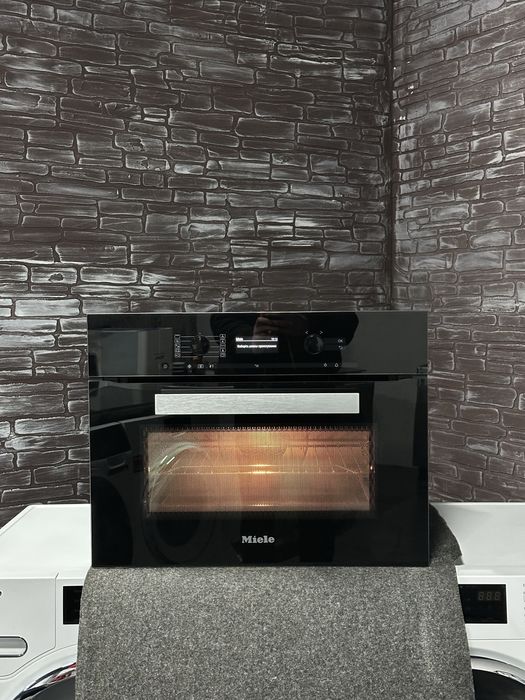 2В1!Духовка,Духова шафа зМікрохвильовкою Miele H 6400 OBSW | Укр.меню