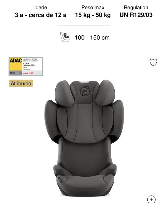 Cadeira auto CYBEX Platinum Solution i-Fix