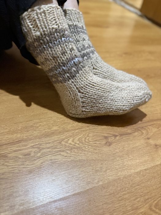 В*язані шкарпетки, шкарпетки з овчини