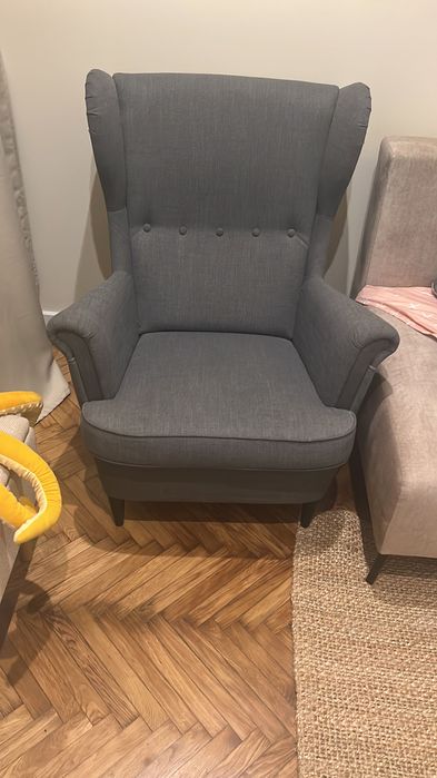 Fotel uszak Ikea szary
