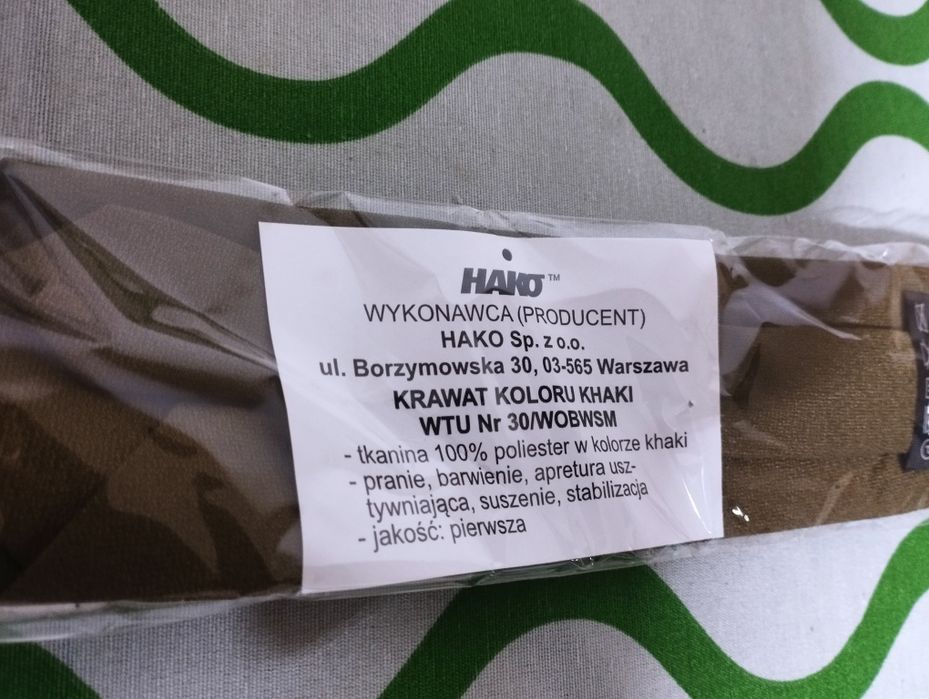 Krawat wojskowyKhaki