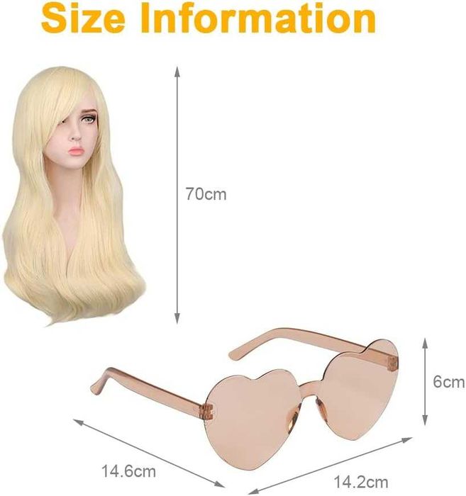 Peruka COSPLAY 70cm długie jasny blond włosy DŁUGA ANIME MANGA Q535