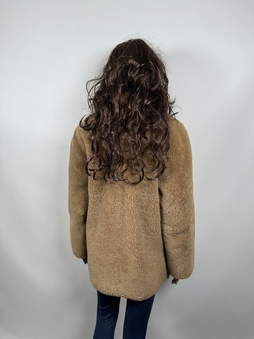 Lubelskie Zakłady Futrzarskie vintage brązowe futerko kurtka miś M