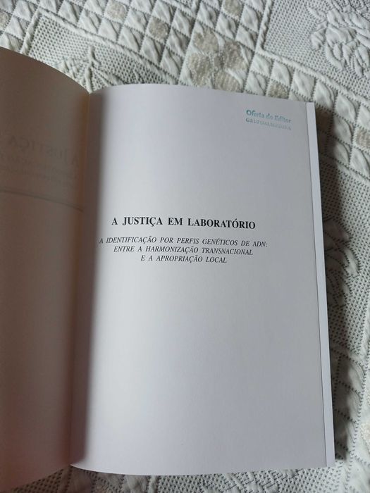 Livro A Justiça em Laboratório - Susana Costa