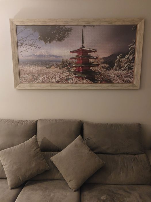 Quadro moldura com puzzle Japão - decoração