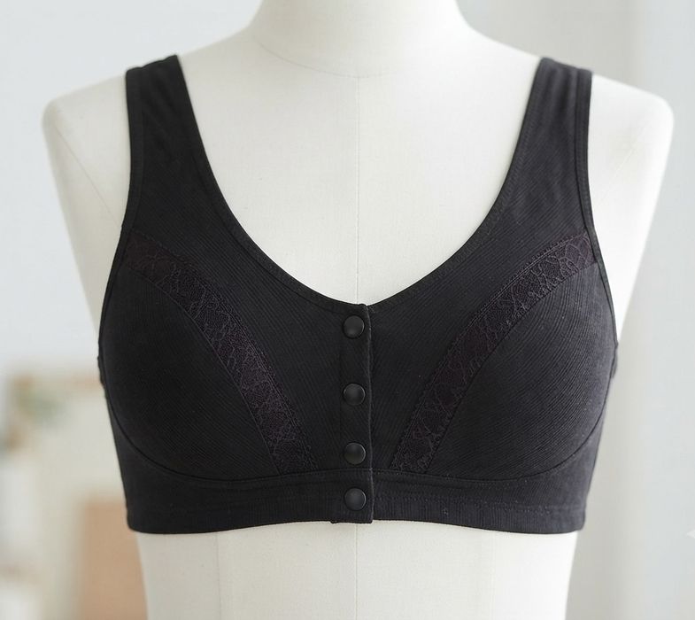 Wygodny biustonosz typu "soft" z zapięciem z przodu – Rozmiar XL