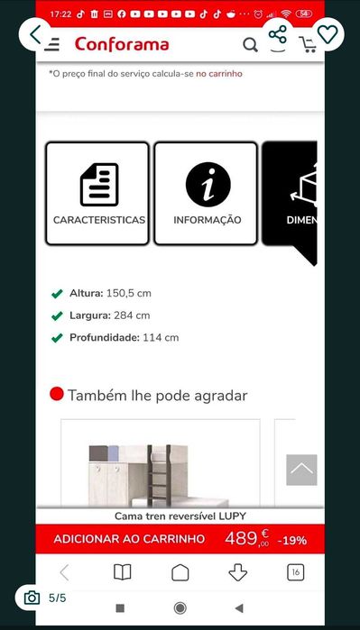 Beliche criança e 2 colchões
