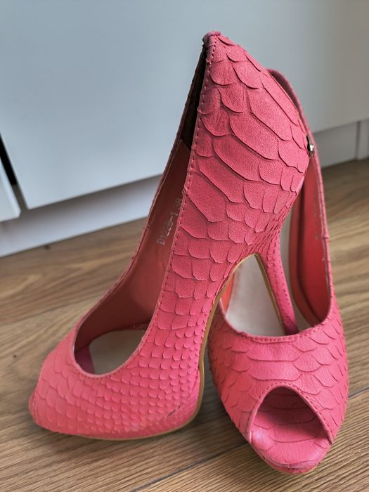Dior open toe malinowe rozm.38