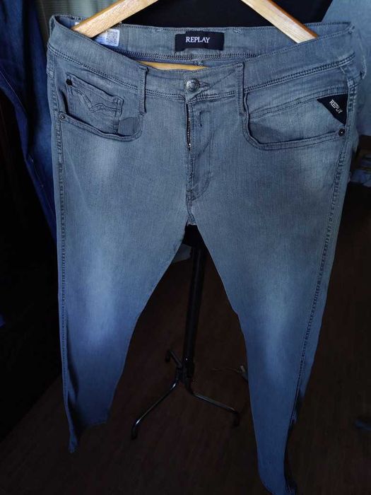 Джинсы Replay Anbass Hiperflex jeans Italy w33 stretch grey.