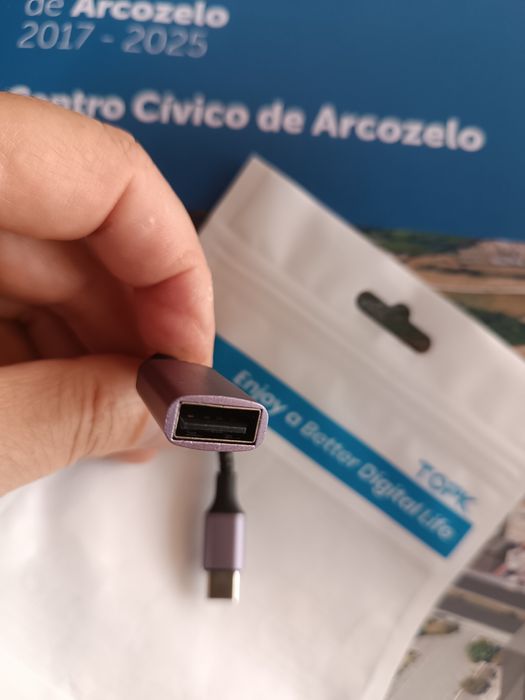 Cabo otg USB C para USB