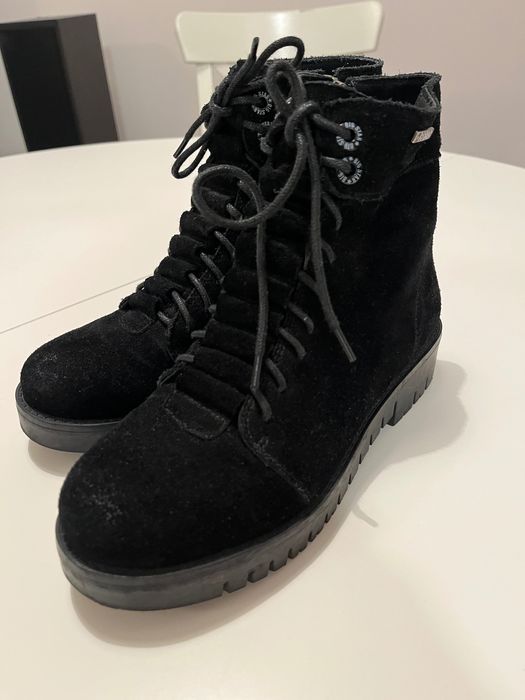 Botki 36 skóra zamszowa