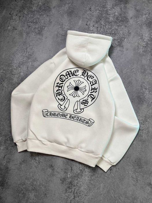 Біле Худі Chrome Hearts з бірками