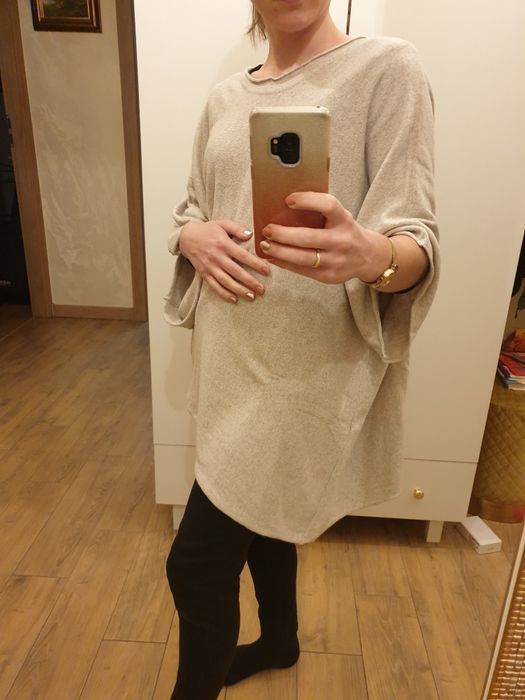 Narzutka ponczo sweter kardigan kimono roz. XS - M