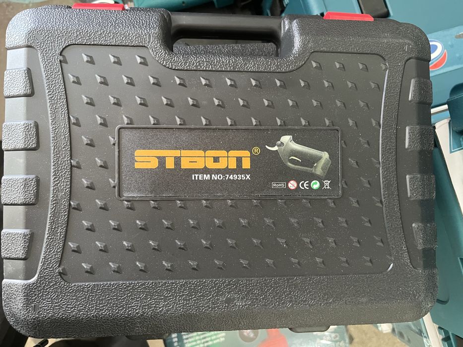 Tesoura de Poda Elétrica a Bateria STBON (Com Maleta e 2 Baterias) – Como Nova profissional