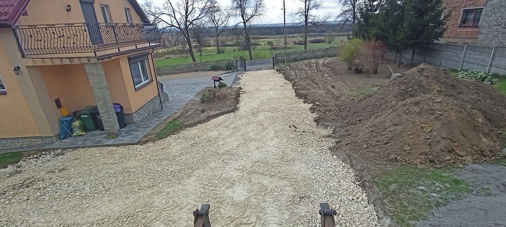 Usługi ziemne koparko ładowarką, koparka ładowarka