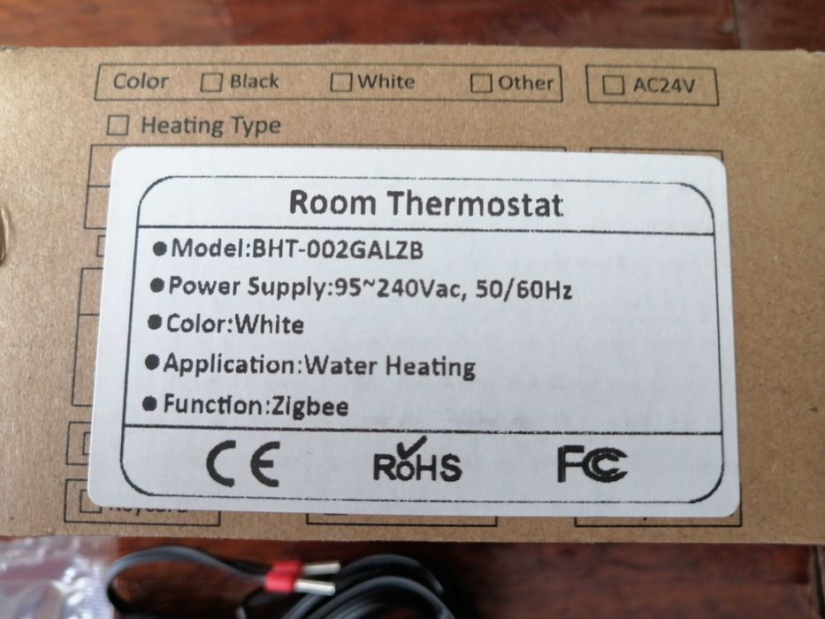 Термостат MOES BHT-002GALZB Zigbee для теплої підлоги