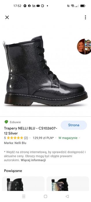 Trapery kozaki  buty dziecięce  Nelli Blu 33