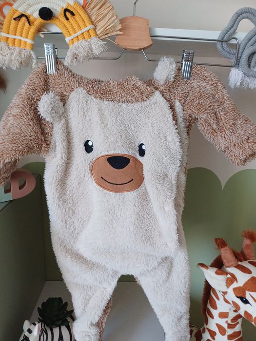 Kombinezon/pajacyk miś na napki r.74