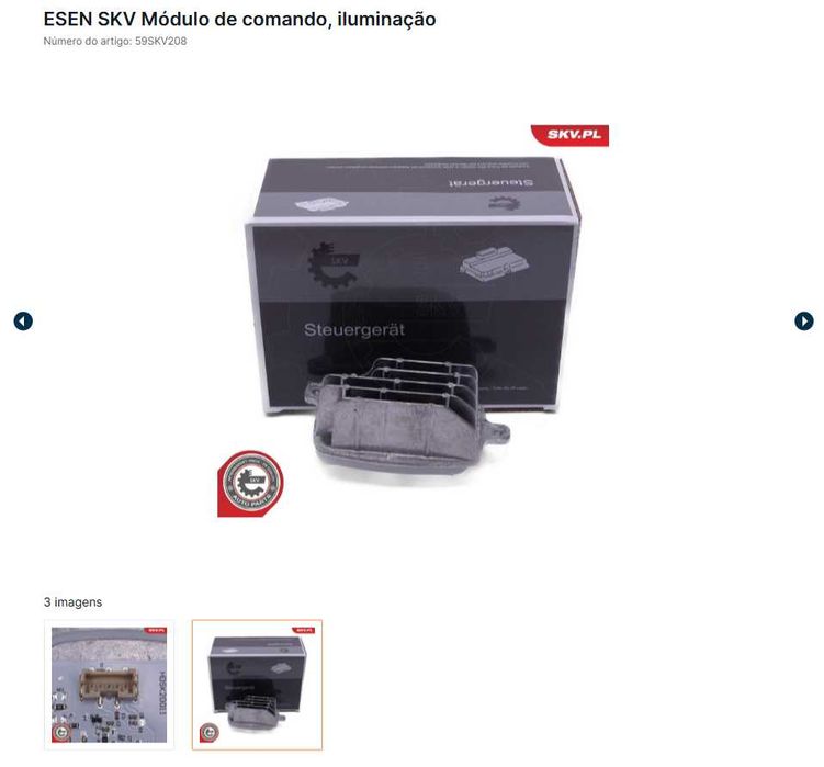 ESEN SKV 59SKV208 Módulo de comando, iluminação  RENAULT MEGANE