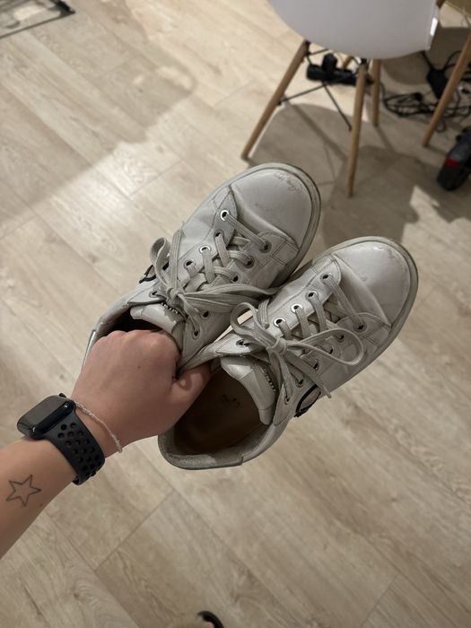 biale buty sneakersy damskie Karl Lagerfeld na platformie 38