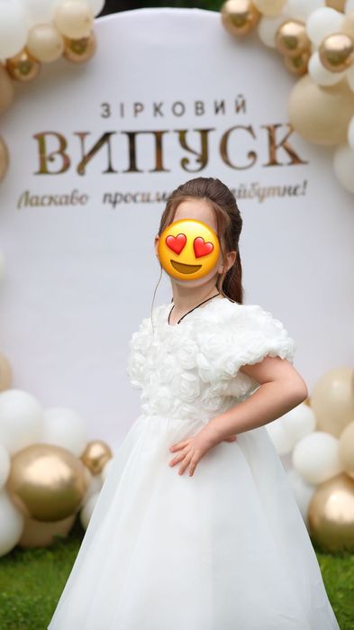 Сукня на випускний біла день народження 128