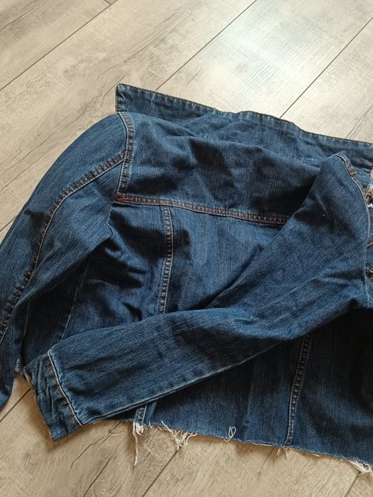 Katana xs s kurtka jeansowa postrzępiona