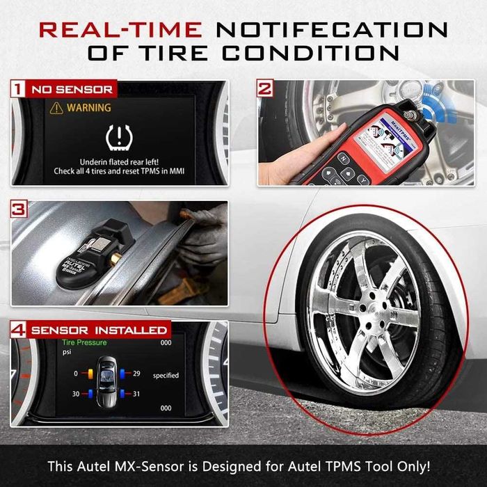 Autel Válvulas TPMS Metal Autel RF-Sensor Máquinas Autel (NOVO)