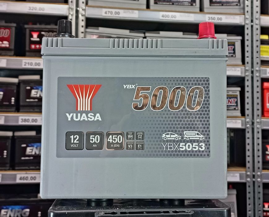 Akumulator Yuasa YBX5053 12V 50AH 450A nowy auta japońskie