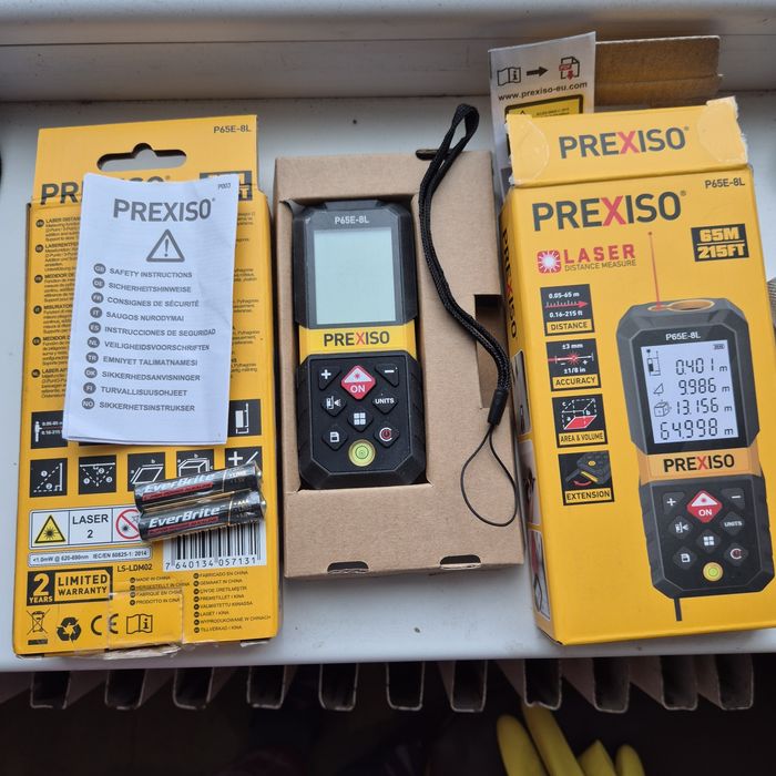 ЛАЗЕРНИЙ ДАЛЕКОМІР PREXICO лазерний метр розрахунок об'єму площі 65M