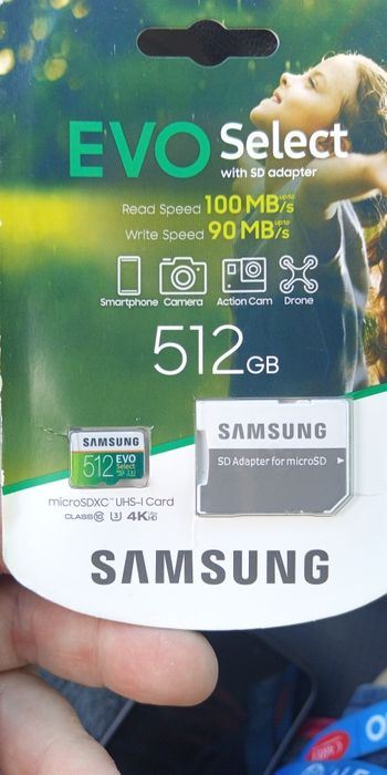 Sprzedam kartę pamięci Samsung evo select 512 gb