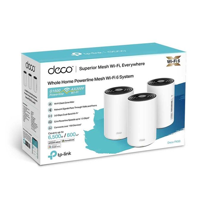 Роутер WiFi гигабитный TP-Link Deco PX50 (3 pack)