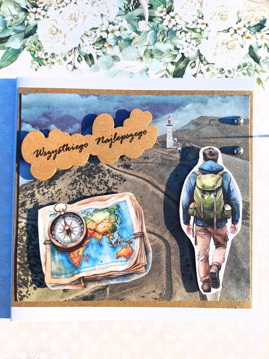 Góry kartka recznie robiona