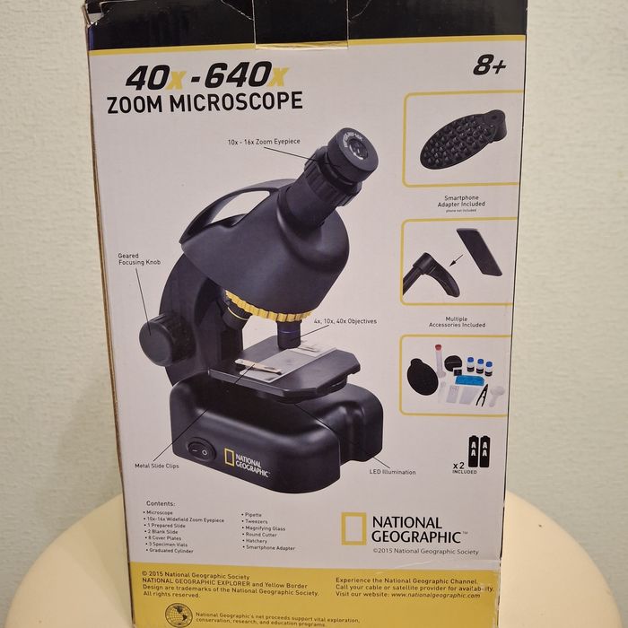 Микроскоп National Geographik 40x-640x з адаптром для смартфона