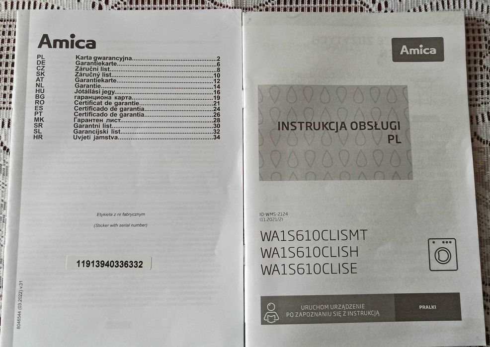 Pralka Amica WA1S610CLiSE