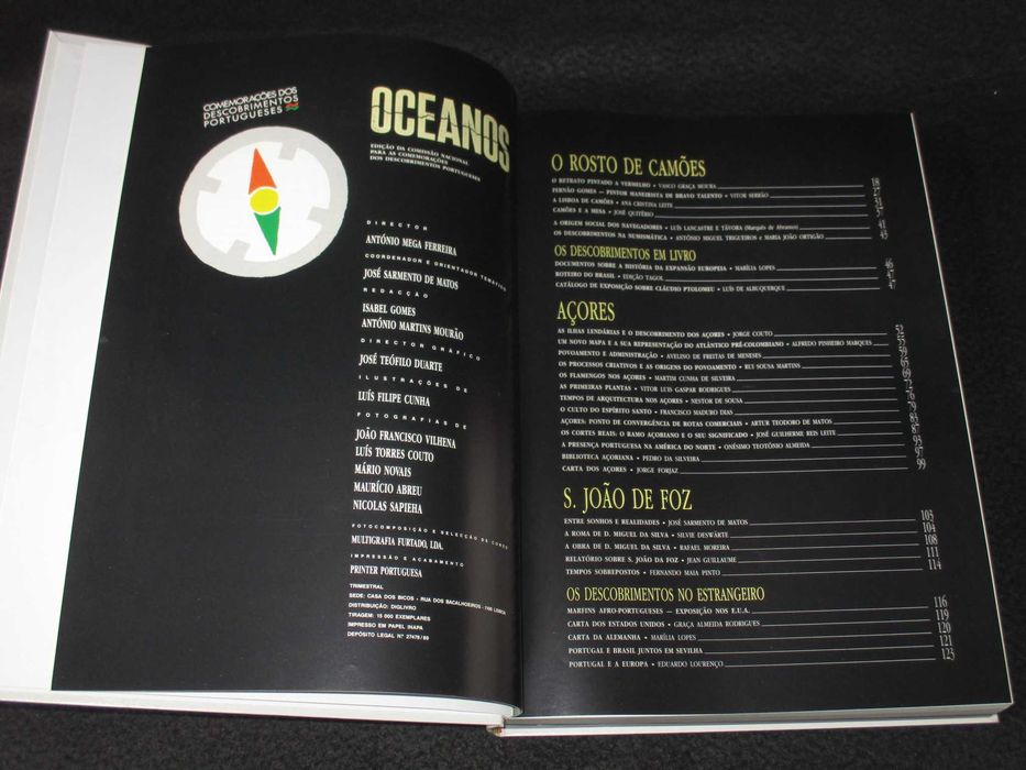 Livros Revistas Oceanos 1989 a 2001 encadernadas