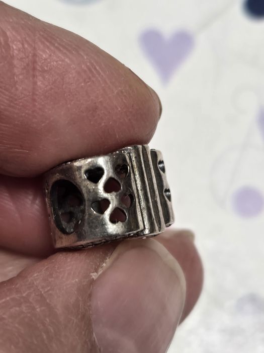 Charms srebro kryształy EKG serce serduszko