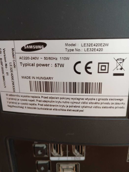 Okazja telewizor  Samsung 32 cali LE32E420E2W  hit 180 zł