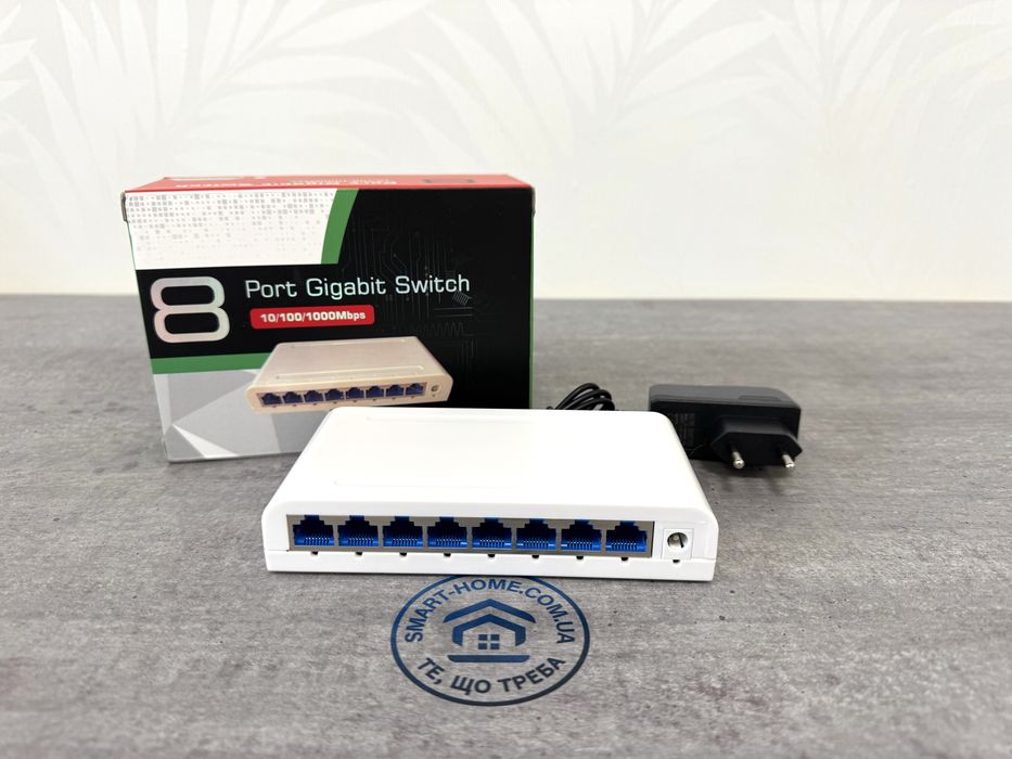 ‼️1 Гбіт 1000 Мбіт гігабітний комутатор на 8 портів портов світч свитч