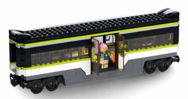 LEGO 60337 City sama lokomotywa wagon pasażerski z minifigurkami