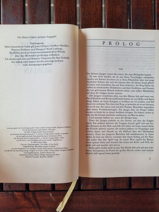 Ken Follett Die Säulen der erde Roman w języku niemieckim