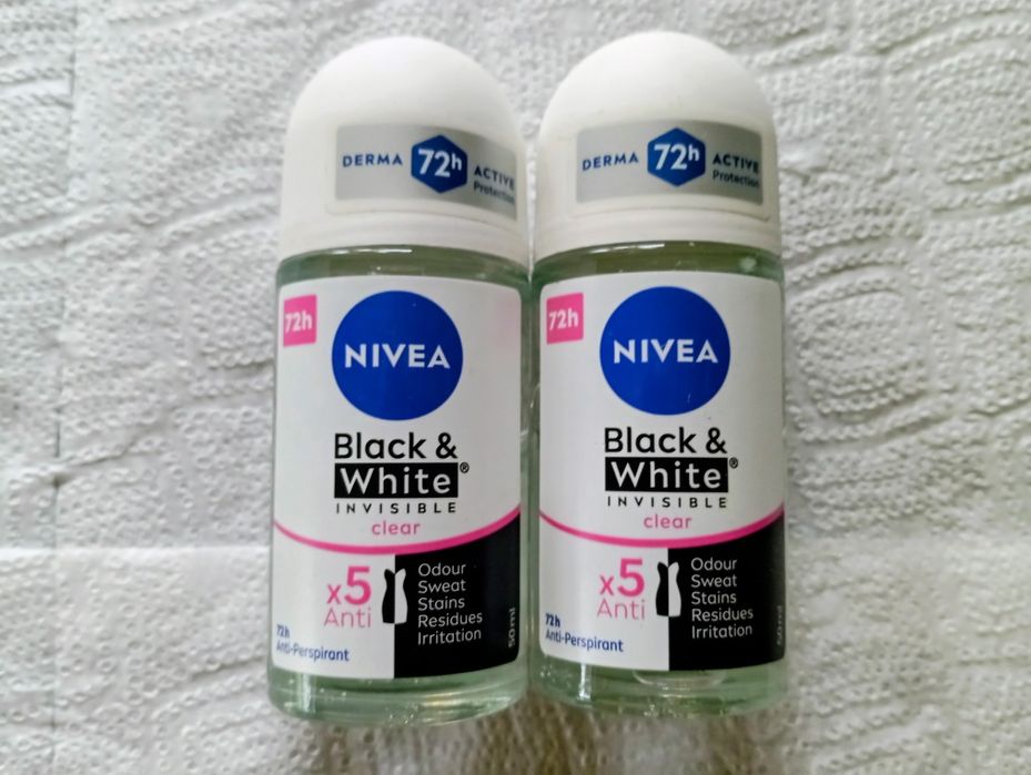 NIVEA Black & White Clear Antyperspirant roll-on 50ml 2 szt.